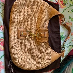 Large Straw Coach Bag
